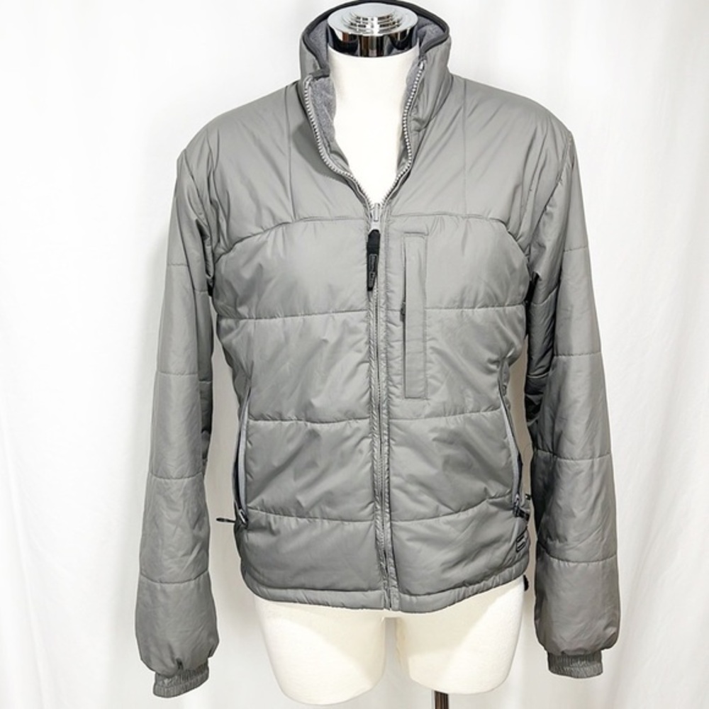 Rei Silver Gray Quilted Puffer Jacket Coat Medium